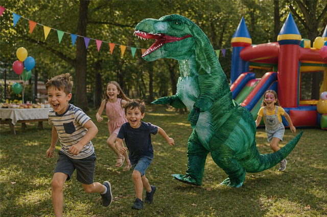 Dinozauro kostiumo nuoma vaikų šventėms